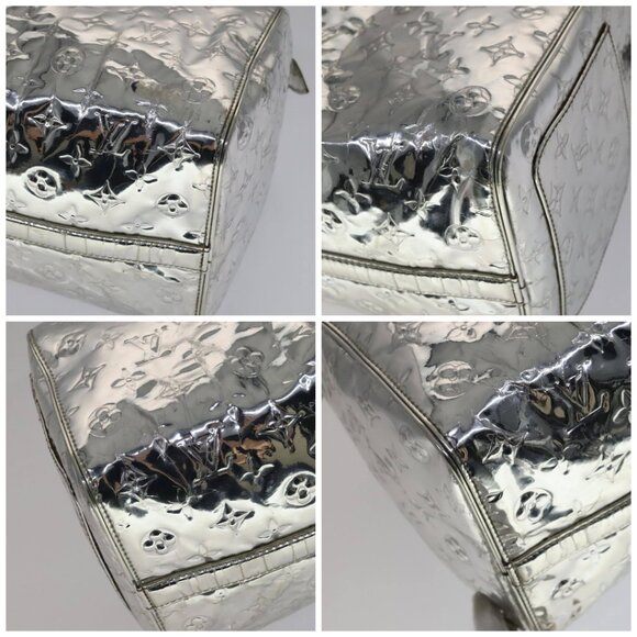 LOUIS VUITTON Monogram Miroir Speedy 35 Hand Bag Silver M95786 LV Auth 106317A - Picture 13 of 15